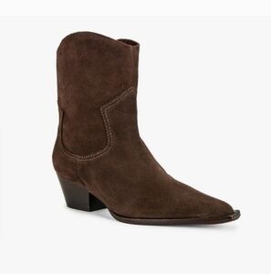 Schutz/Revolve Tessie Brown Suede Ankle Boots. Worn Once.